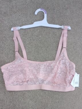 NWT XL Auden Lace Bralette - Blush Pink 2 Bralettes Included